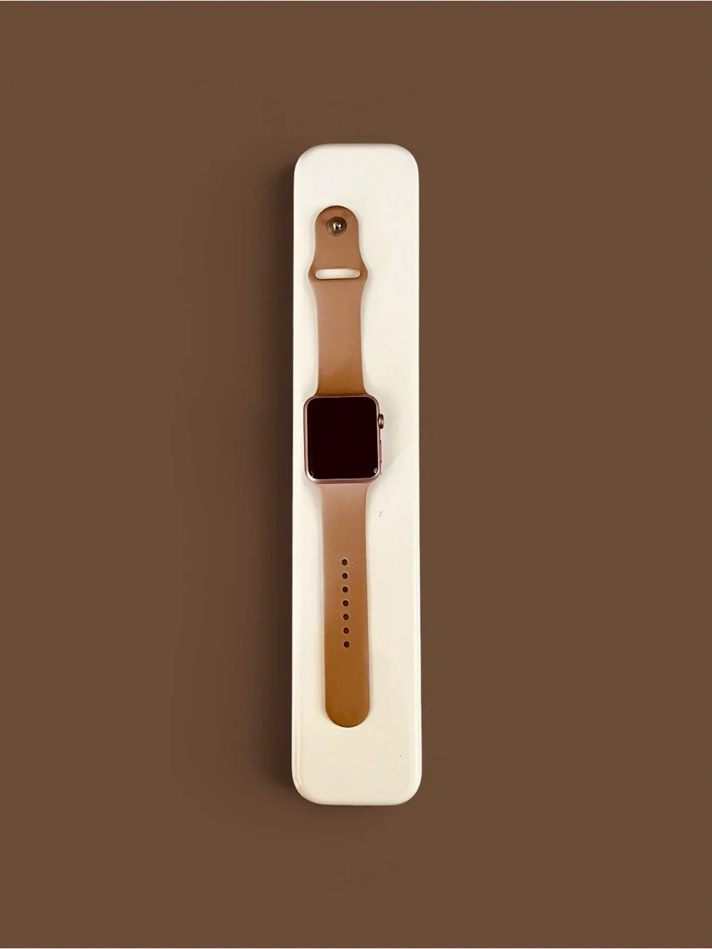 Apple S1 42MM Rose Gold Titanium Mesh Band Watch, Case, Charger | ML | Preowned